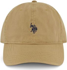 img 4 attached to 🧢 Adjustable Washed Twill Cotton Baseball Hat for Men with U.S. Polo Assn. Pony Logo and Curved Brim