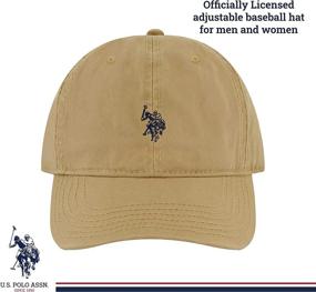 img 3 attached to 🧢 Adjustable Washed Twill Cotton Baseball Hat for Men with U.S. Polo Assn. Pony Logo and Curved Brim