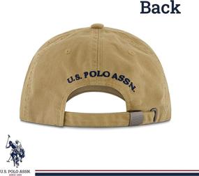 img 2 attached to 🧢 Adjustable Washed Twill Cotton Baseball Hat for Men with U.S. Polo Assn. Pony Logo and Curved Brim