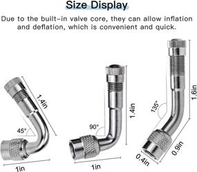 img 1 attached to 🚗 6-пак насадок для штуцеров шин Schrader, Mellbree 45° 90° 135° Комплект удлинителей для клапанов для двойных колесных транспортных средств, автомобилей, автодомов, колясок, велосипедов, мотоциклов и прицепов.