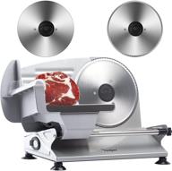 🔪 yeeper electric deli food slicer machine – meat slicer home with two blades, safe lock protection, reinforced pusher, and 7.5" mini slice capability for frozen meat, bread, bacon, cheese, hot pot, jerk meat cutter machine logo
