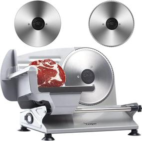 img 4 attached to 🔪 Yeeper Electric Deli Food Slicer Machine – Meat Slicer Home with Two Blades, Safe Lock Protection, Reinforced Pusher, and 7.5" Mini Slice Capability for Frozen Meat, Bread, Bacon, Cheese, Hot Pot, Jerk Meat Cutter Machine