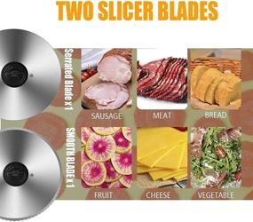 img 3 attached to 🔪 Yeeper Electric Deli Food Slicer Machine – Meat Slicer Home with Two Blades, Safe Lock Protection, Reinforced Pusher, and 7.5" Mini Slice Capability for Frozen Meat, Bread, Bacon, Cheese, Hot Pot, Jerk Meat Cutter Machine