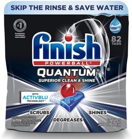 img 4 attached to Finish Quantum Dishwasher Detergent Powerball - 82ct Ultimate Clean & Shine - Dishwashing Tablets for Sparkling Dishes