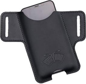 img 4 attached to EASYANT Universal Men's Leather Phone Holster Waist Bag Purse with Belt Loop