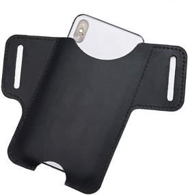 img 2 attached to EASYANT Universal Men's Leather Phone Holster Waist Bag Purse with Belt Loop