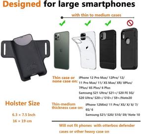 img 3 attached to EASYANT Universal Men's Leather Phone Holster Waist Bag Purse with Belt Loop