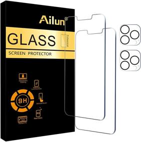 img 4 attached to 💎 Ailun 2 Pack iPhone 13 Pro Max Screen Protector [6.7 inch] Display 2021 with 2 Pack Tempered Glass Camera Lens Protector - HD, 9H Hardness