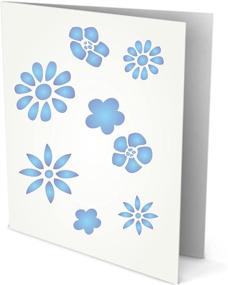 img 1 attached to 🌸 Enhance Your Artistry with the Flower Power Stencil: 8.5 x 8.5 inch (L) Painting Template for Mix Media Layering