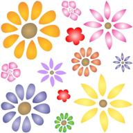 🌸 enhance your artistry with the flower power stencil: 8.5 x 8.5 inch (l) painting template for mix media layering logo
