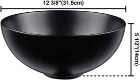 img 2 attached to 🚽 Aquaterior 12-Inch Round Bowl Bathroom Vessel Sink with Pop-Up Drain, Above Counter Porcelain Ceramic Mini Basin - Black