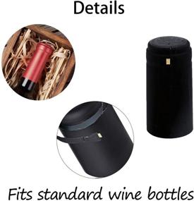 img 1 attached to PVC Heat Shrink Capsules for Wine Bottles - Pack of 120, 3 Colors (Black, Red, Gold) - Ideal for Professional Wine Cellars & Home Use - BGMAXimum Shrink Wrap Cork Capsules