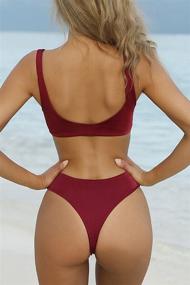 img 3 attached to 🩱 Padded Bandage Bathing Suit for Women by QINSEN