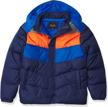 ixtreme boys colorblock puffer forest logo