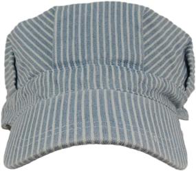 img 3 attached to Stylish Blue and White 👷 Railroad Engineer Train Conductor Hat for Adults