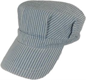 img 2 attached to Stylish Blue and White 👷 Railroad Engineer Train Conductor Hat for Adults