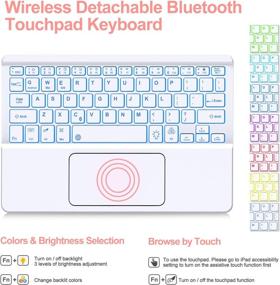 img 2 attached to Boriyuan Rose Gold iPad Keyboard Case with Touchpad for iPad 9.7 inch (6th/5th Gen), iPad Air 2, iPad Air 1, iPad Pro 9.7 - 7 Colors Backlit Detachable Keyboard Smart Cover | Buy Now!