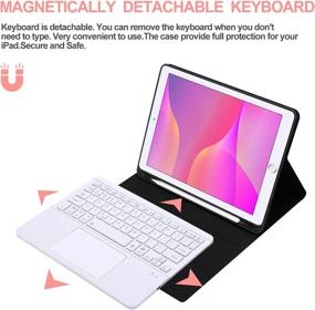 img 3 attached to Boriyuan Rose Gold iPad Keyboard Case with Touchpad for iPad 9.7 inch (6th/5th Gen), iPad Air 2, iPad Air 1, iPad Pro 9.7 - 7 Colors Backlit Detachable Keyboard Smart Cover | Buy Now!