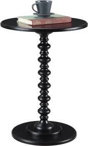 img 3 attached to 🌴 Black Palm Beach Spindle Table by Convenience Concepts