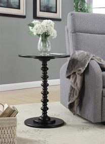 img 2 attached to 🌴 Black Palm Beach Spindle Table by Convenience Concepts