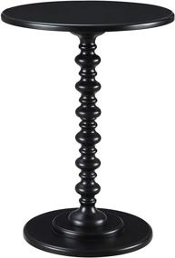 img 4 attached to 🌴 Black Palm Beach Spindle Table by Convenience Concepts