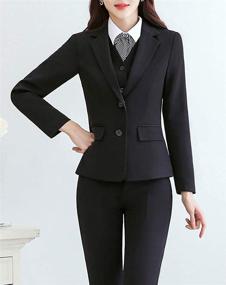 img 1 attached to 👔 Must-Have Pieces: Office Stripe Business Women's Clothing in Suiting & Blazers for Stylish Women