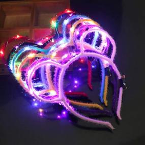 img 3 attached to 🌸 10-Pack LED Flower Headband Crown: Vibrant Glow Party Favors for Kids, Teens & Adults – Perfect Hair Accessories for Weddings, Christmas, Halloween & More!