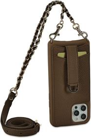 img 4 attached to 👜 Stylish Vaultskin Victoria Crossbody iPhone Leather Wallet Case - Holds up to 8 Cards and Cash (iPhone 6/7 / 8, Brown) with Chain & Leather Strap