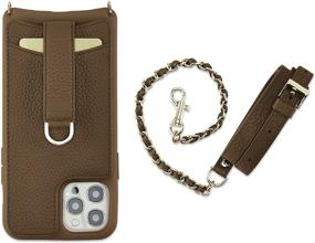 img 3 attached to 👜 Stylish Vaultskin Victoria Crossbody iPhone Leather Wallet Case - Holds up to 8 Cards and Cash (iPhone 6/7 / 8, Brown) with Chain & Leather Strap