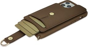 img 2 attached to 👜 Stylish Vaultskin Victoria Crossbody iPhone Leather Wallet Case - Holds up to 8 Cards and Cash (iPhone 6/7 / 8, Brown) with Chain & Leather Strap