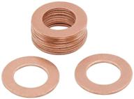 🚗 x autohaux 12mm inner diameter copper crush washers flat car sealing gaskets plates rings - universal set of 10 logo