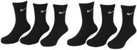 🧦 nike little boy's 6-pairs young athletes: comfortable and stylish sport socks for active kids logo