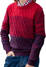 img 4 attached to 👕 BOBOYOYO Sweater Sleeve Round Pullover: Stylish Boys' Clothing for Trendy Sweaters
