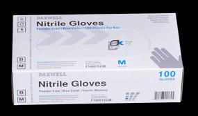 img 2 attached to 🧤 Daxwell Blue Nitrile Gloves, Medium Size, Powder-Free, General Purpose, F10001523B - Box of 100