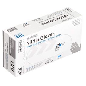 img 4 attached to 🧤 Daxwell Blue Nitrile Gloves, Medium Size, Powder-Free, General Purpose, F10001523B - Box of 100