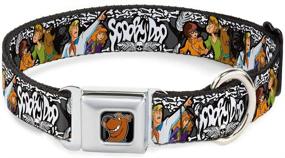 img 4 attached to Scooby DOO Group Pose/Bones Buckle-Down Seatbelt Buckle Dog Collar