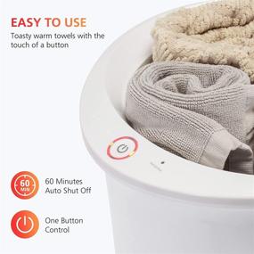 img 2 attached to 🔥 COMFIER Towel Warmer Bucket: Quick Hot Towels in 10 Minutes, Fits 2 Oversize Towels, Auto Shut Off