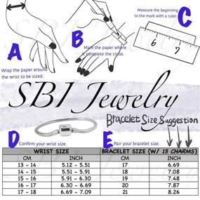 img 1 attached to SBI Jewelry Stainless Steel Charm Bracelets: Ideal Gift for Women & Girls with Bead Charms Snake Chain