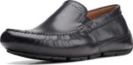 clarks markman plain driving loafer men's shoes for loafers & slip-ons logo