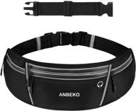 🏃 anbeko universal running belt with extender: large capacity waist pack for running, hiking, travel and workouts logo
