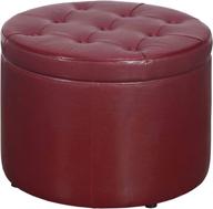 👠 burgundy designs4comfort round shoe ottoman by convenience concepts logo