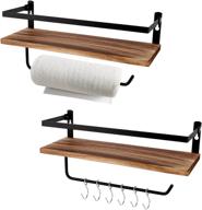 📚 rustic wood floating shelves for kitchen, living room, bedroom & bathroom storage - set of 2 by phunaya logo
