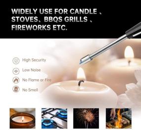 img 3 attached to 🔥 HOHUIGO Electric Candle Lighter with LED Indicator & Safety Switch - Rechargeable, Flameless Plasma Arc Lighter for Camping, Cooking, BBQ, Fireplace, and Fireworks