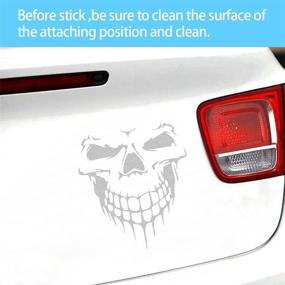 img 1 attached to Skull Stickers And Decals For Car Windows Doors Exterior Accessories in Bumper Stickers, Decals & Magnets