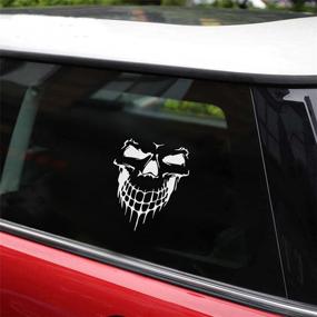 img 4 attached to Skull Stickers And Decals For Car Windows Doors Exterior Accessories in Bumper Stickers, Decals & Magnets