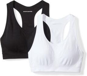 img 4 attached to 👙 Comfortable and Versatile: Amazon Essentials Women's 2-Pack Light-Support Seamless Sports Bras