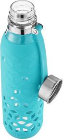 img 3 attached to Contigo Purity Glass Water 💦 Bottle, 20oz, Scuba: Stay Hydrated in Style!