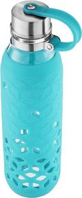 img 2 attached to Contigo Purity Glass Water 💦 Bottle, 20oz, Scuba: Stay Hydrated in Style!