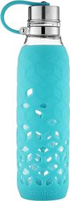 img 1 attached to Contigo Purity Glass Water 💦 Bottle, 20oz, Scuba: Stay Hydrated in Style!