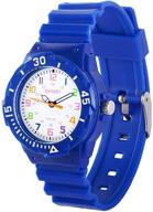 colorful pu band kids watches for girls ages 5-7: analog wrist watch with protective box for boys & girls logo